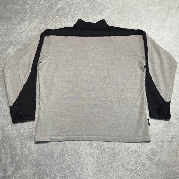 Icebreaker Sweater XL Grey Merino Wool 1/4 Zip Performance Outdoor Hiking Layer - Picture 2 of 9